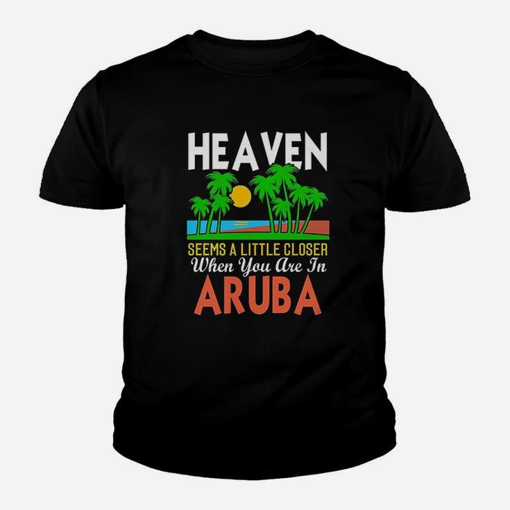 Aruba Souvenir Gift Tropical Tree Palm Beach Aruba Kid T-Shirt