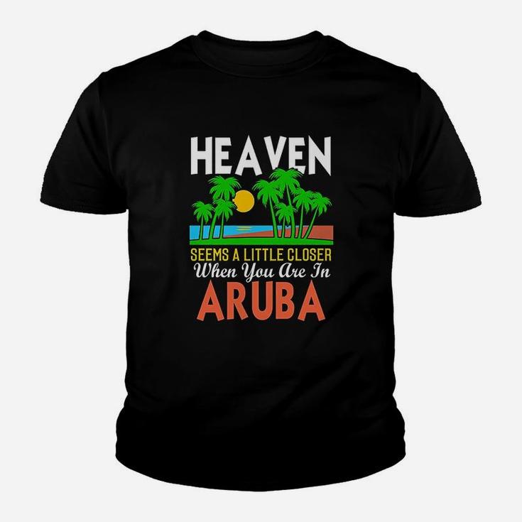 Aruba Souvenir Tropical Tree Palm Beach Aruba Kid T-Shirt