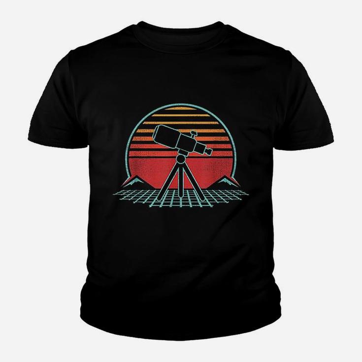 Astronomy Telescope Retro Space Science Vintage 80s Gift Kid T-Shirt