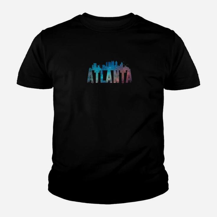 Atlanta City Skyline Ga Pride Vintage Vacation Souvenir Gift Kid T-Shirt