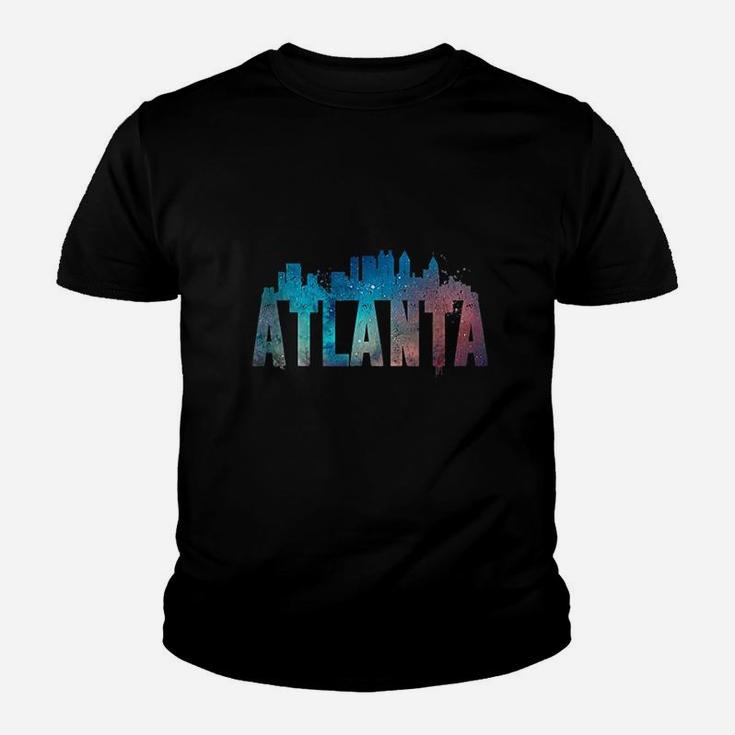 Atlanta City Skyline Ga Pride Vintage Vacation Souvenir Gift Kid T-Shirt