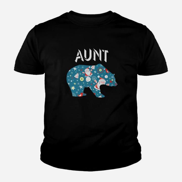 Aunt Bear Christmas Matching Family Christmas Gifts Kid T-Shirt