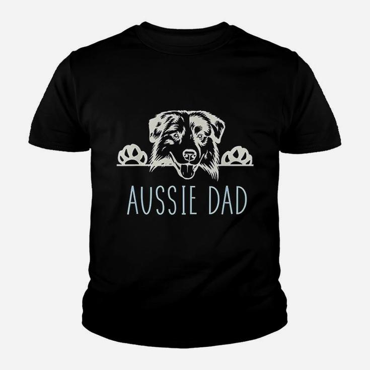 Aussie Dad With Australian Shepherd Dog Kid T-Shirt