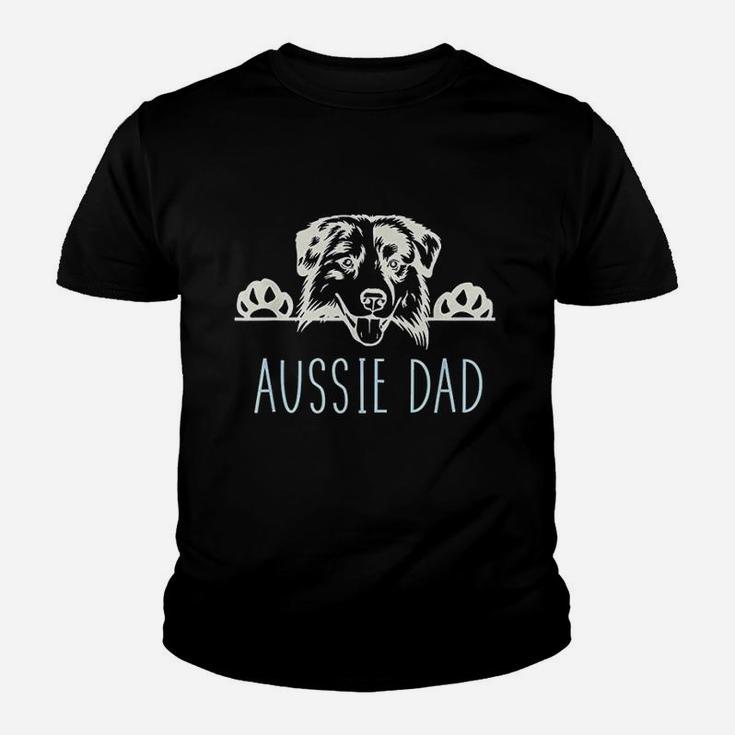 Aussie Dad With Australian Shepherd Dog Kid T-Shirt