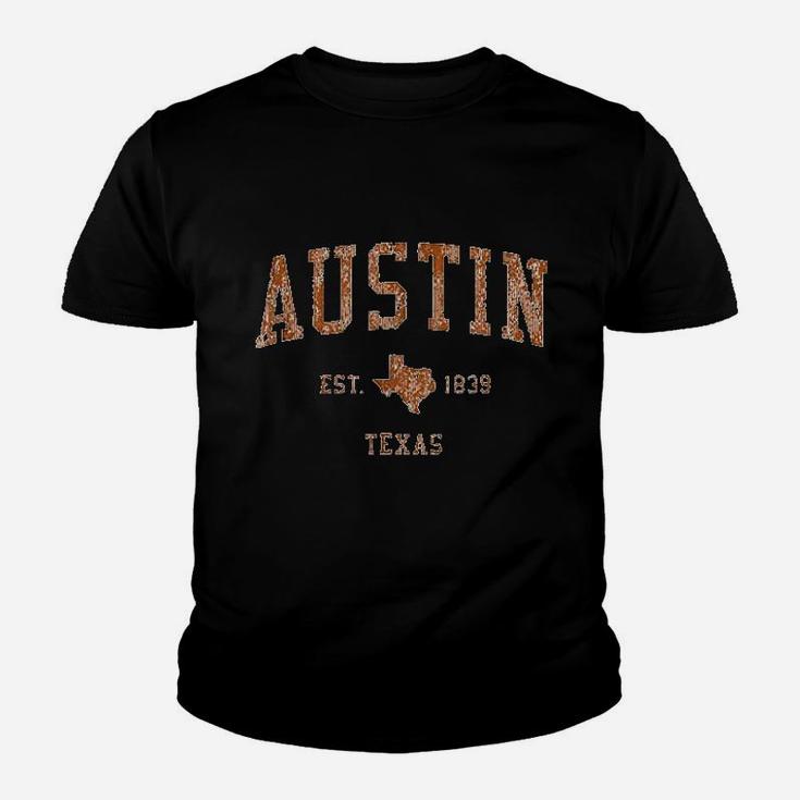 Austin Texas Tx Vintage Athletic Kid T-Shirt