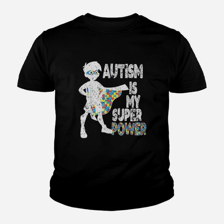 Autism Is My Super Power, Autism Awareness Gift For Boy Kid T-Shirt