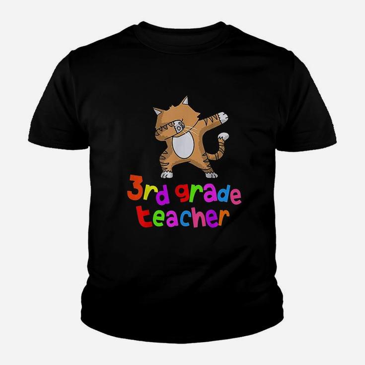 Back To School 3rd Grade Teacher Dabbing Cat Dab Kid T-Shirt