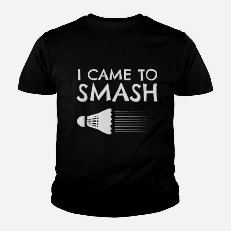 Badminton Humor Smash Shuttlecock Birdie Sport Kid T-Shirt