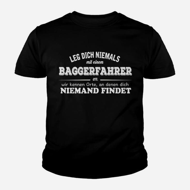 Baggerfahrer Spruch Kinder Tshirt, Orte, an denen dich niemand findet