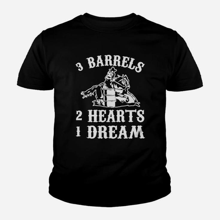 Barrel Heart Riding Horses Barrel Racing T-shirt Youth T-shirt