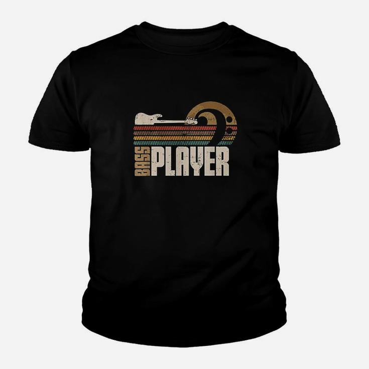 Bass Guitar Player Vintage Bass Clef Gift For Bassist Kid T-Shirt