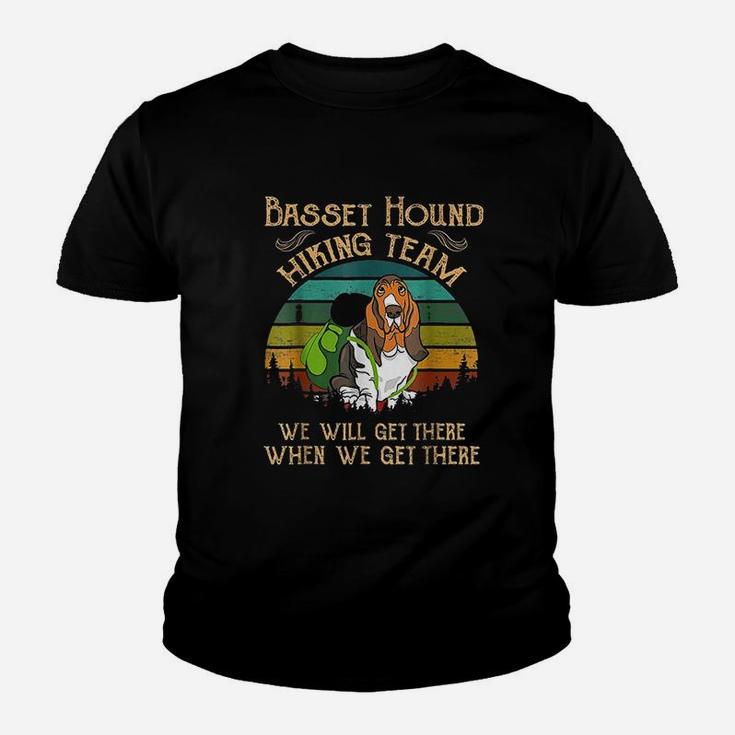 Basset Hound Hiking Team We Will Get There Vintage T-Shirt