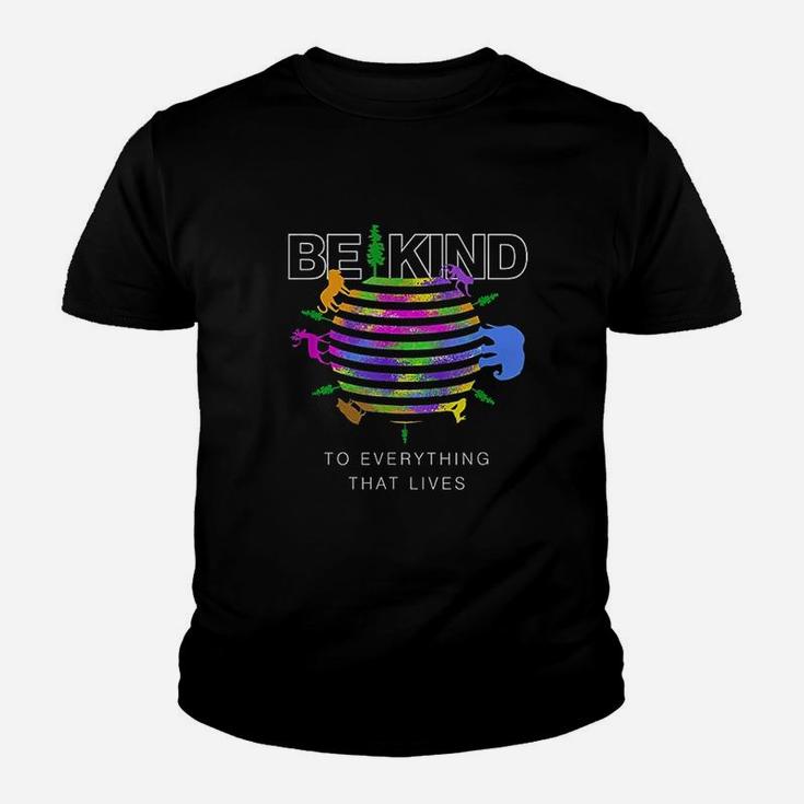 Be Kind To Everything That Lives World Watercolor Youth T-shirt
