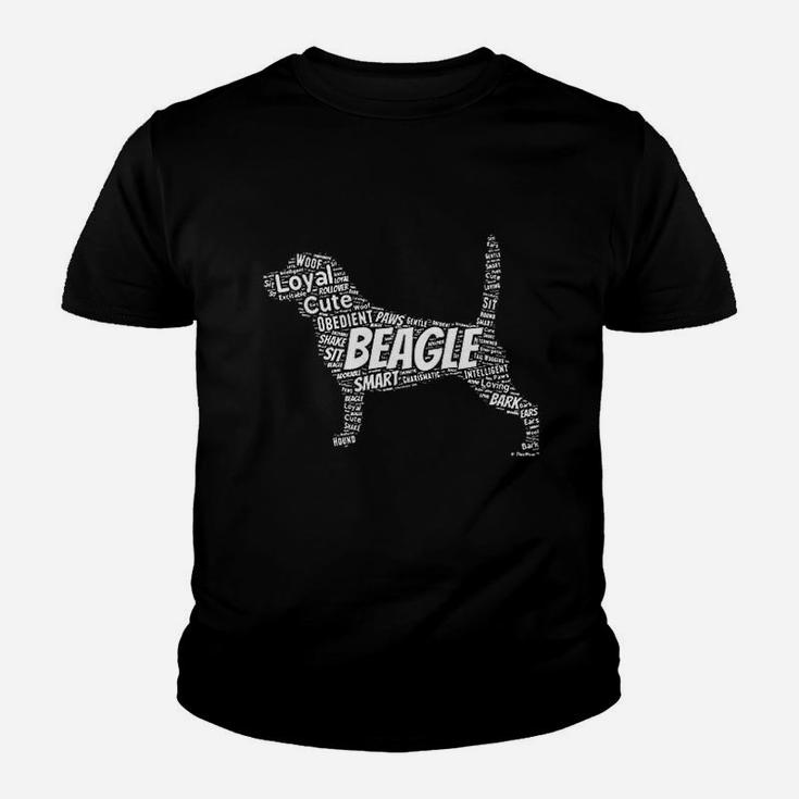 Beagle Word Art Dog Puppy Owner Gift Kid T-Shirt