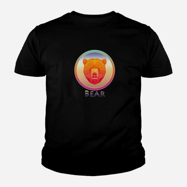 Bear Lover Vintage 80s Retro Style Geometric Animal Kid T-Shirt
