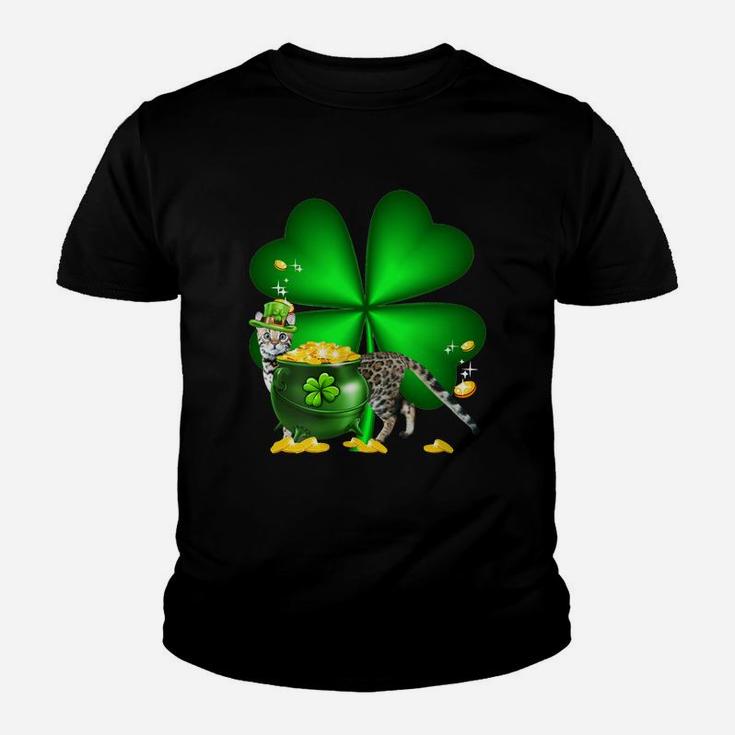 Bengal Shamrock St Patricks Day Irish Great Cat Lovers Kid T-Shirt