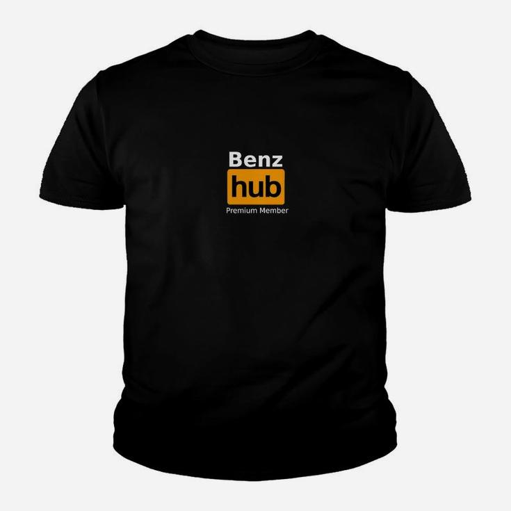 Benz Hub Logo Kinder Tshirt für Premium Mitglieder, Schwarzes Design