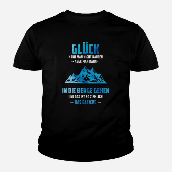 Bergsteiger Kinder Tshirt: Glück in den Bergen finden, Spruch Tee