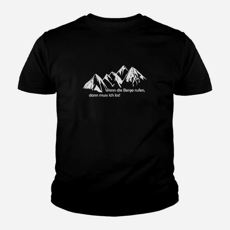 Bergsteiger Kinder Tshirt Wenn die Berge rufen, Outdoor Enthusiasten Design