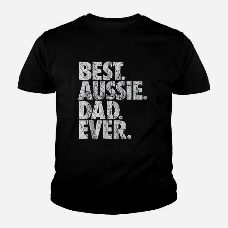 Best Aussie Dad Ever Australian Shepherd Dog Dad Gift Kid T-Shirt
