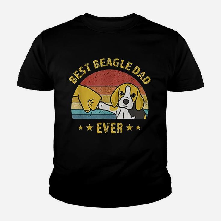 Best Beagle Dad Ever Retro Vintage Gift Kid T-Shirt