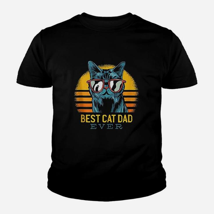 Best Cat Dad Ever Funny Cat Dad Father Vintage Kid T-Shirt