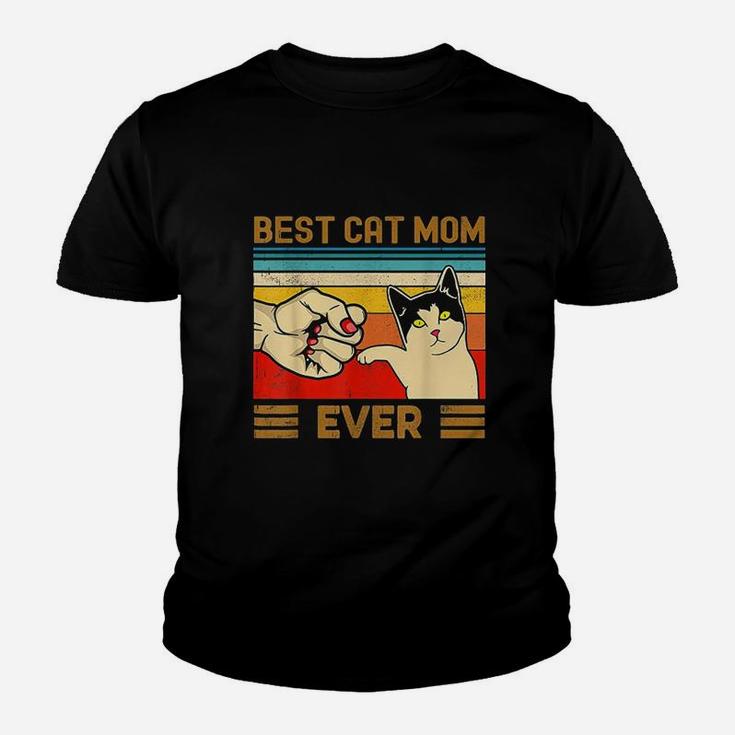 Best Cat Mom Ever Funny Cat Mom Mother Vintage Gift Kid T-Shirt