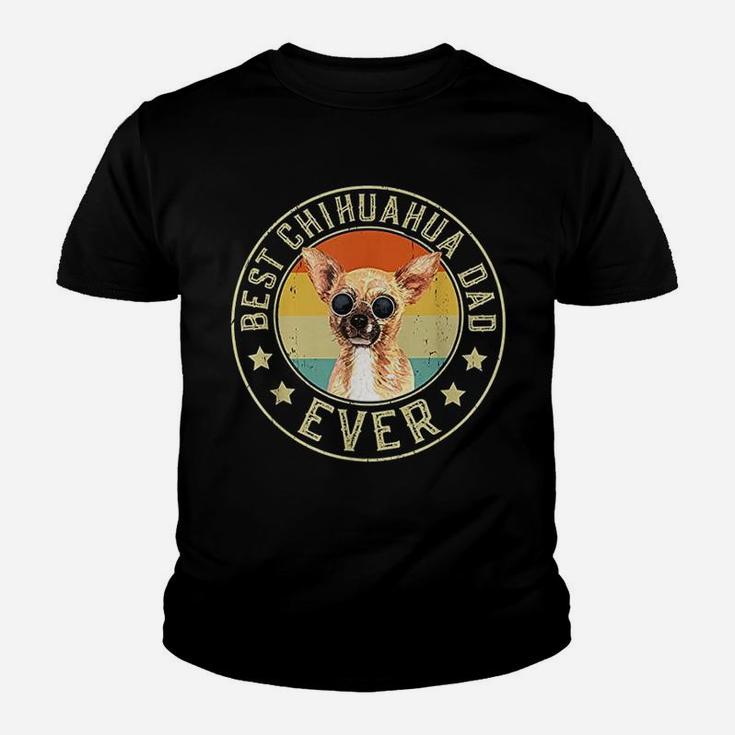 Best Chihuahua Dad Ever Design For Dog Daddy Kid T-Shirt