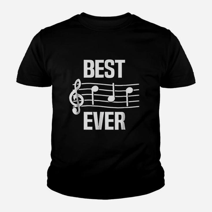 Best Dad Ever Music Notes Funny Fathers Day Gift Kid T-Shirt