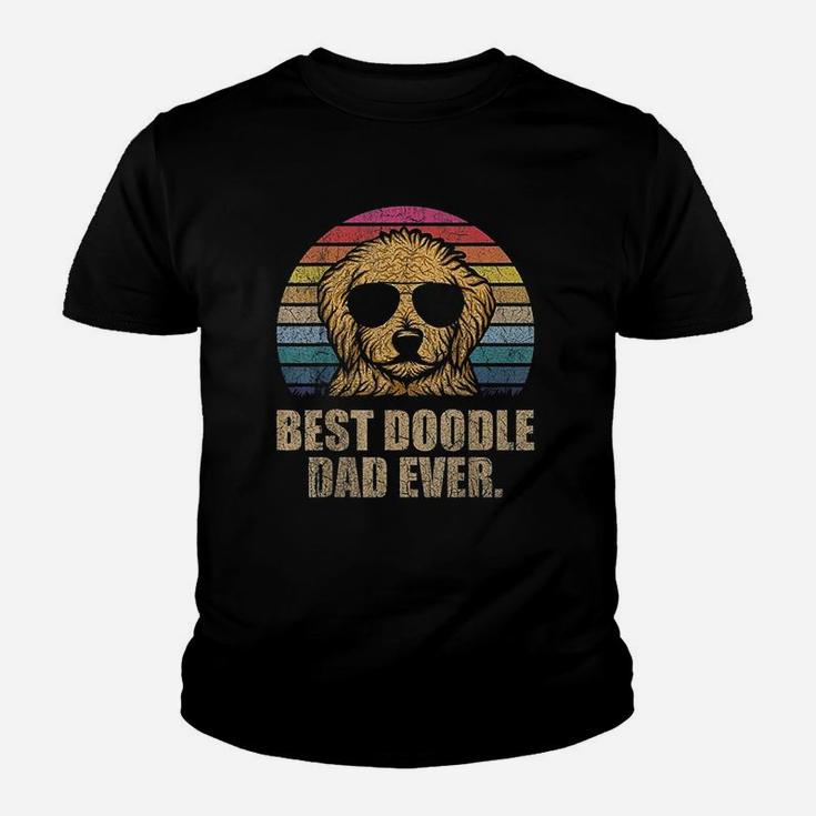 Best Doodle Dad Ever Vintage Retro Goldendoodle Dad Kid T-Shirt