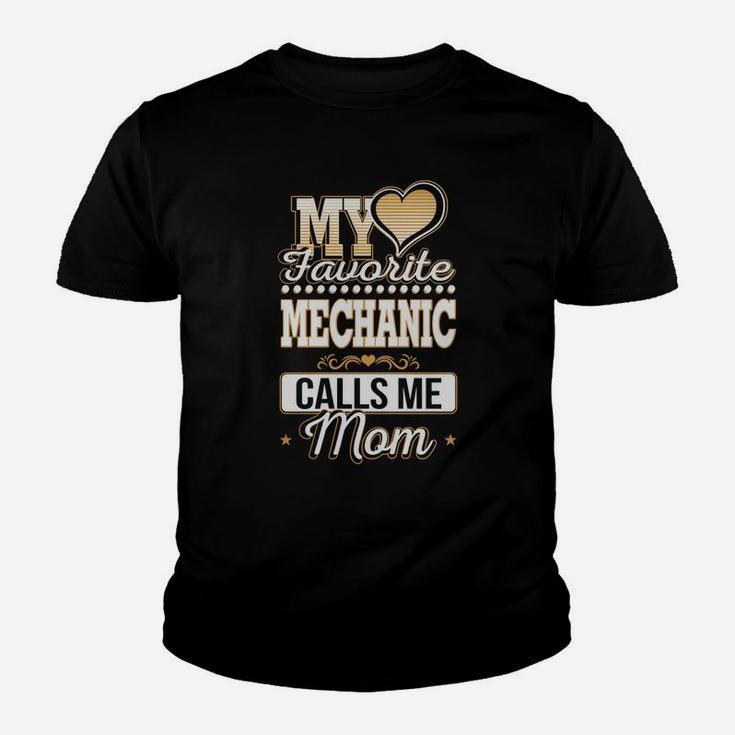 Best Family Jobs Gifts, Funny Works Gifts Ideas My Favorite Mechanic Calls Me Mom Kid T-Shirt