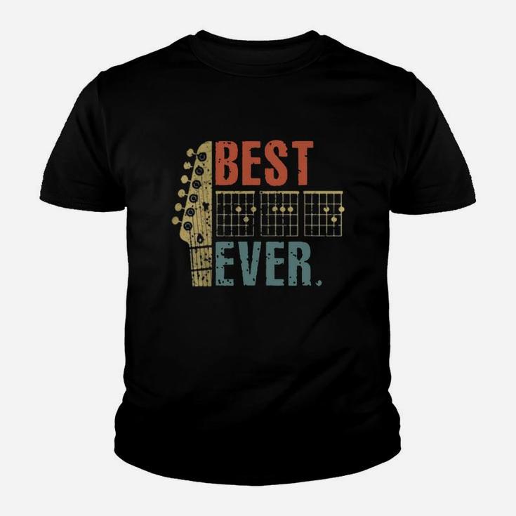 Best Guitar Dad Ever Music Vintage Father Day Gift Shirt Kid T-Shirt