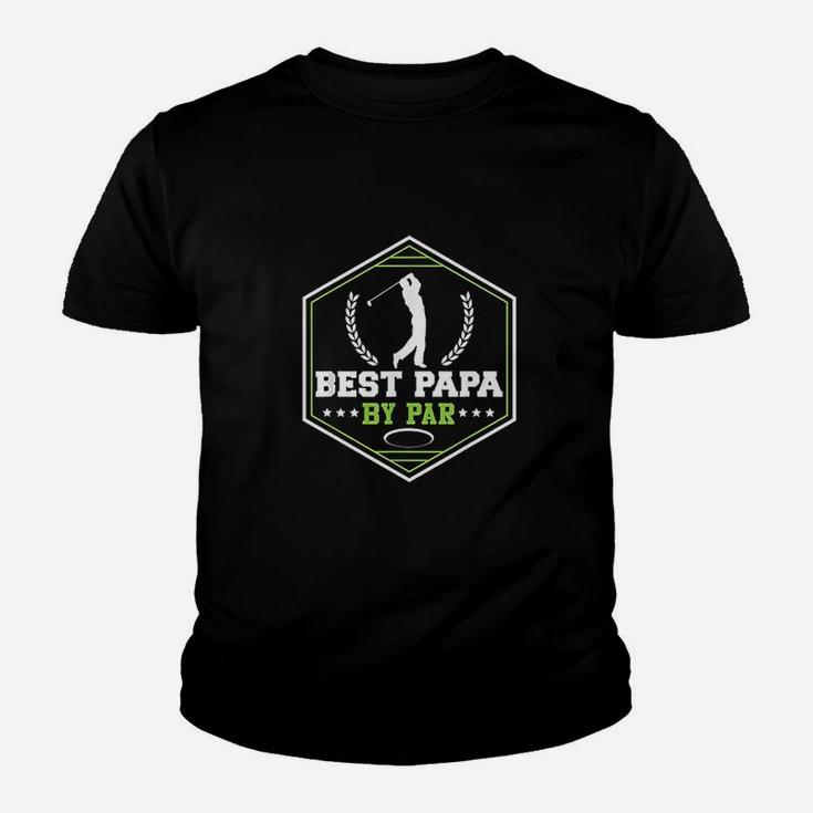 Best Papa By Par Golf Funny Golf Gift Kid T-Shirt