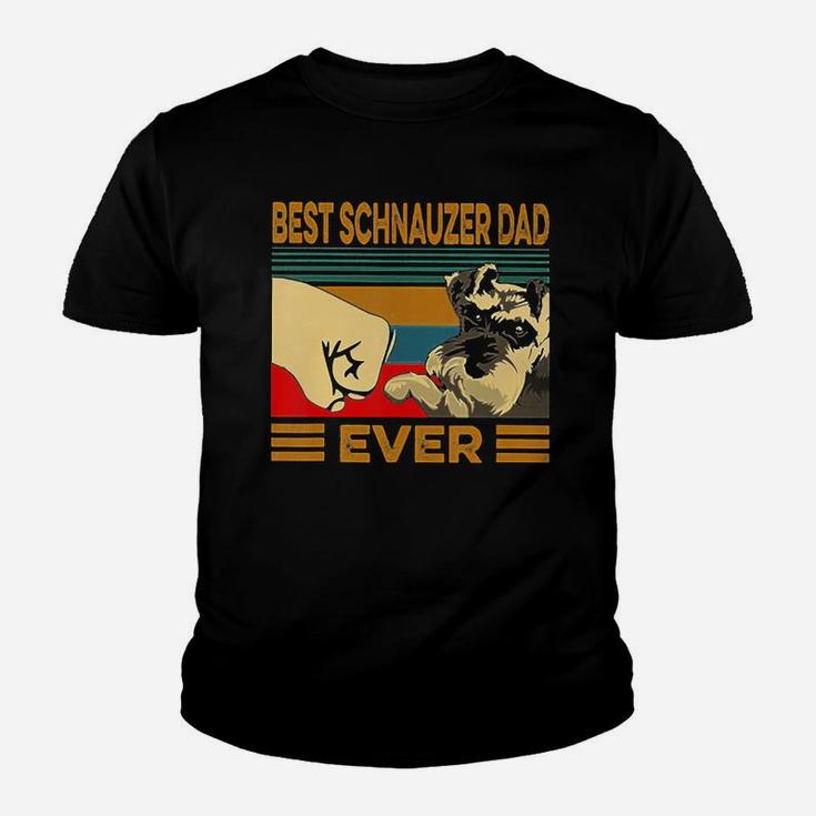 Best Schnauzer Dad Ever Retro Vintage T-shirt Kid T-Shirt