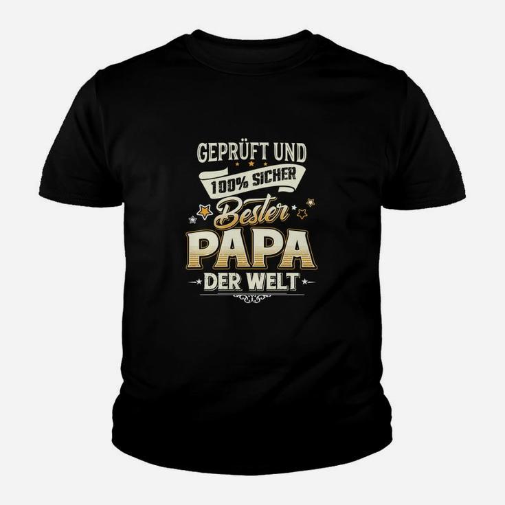Bester Papa der Welt Kinder Tshirt, Geprüft & Sicher, Herrenmode