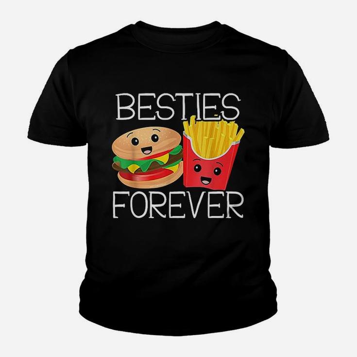Besties Forever Hamburger French Fries Best Friends Kid T-Shirt