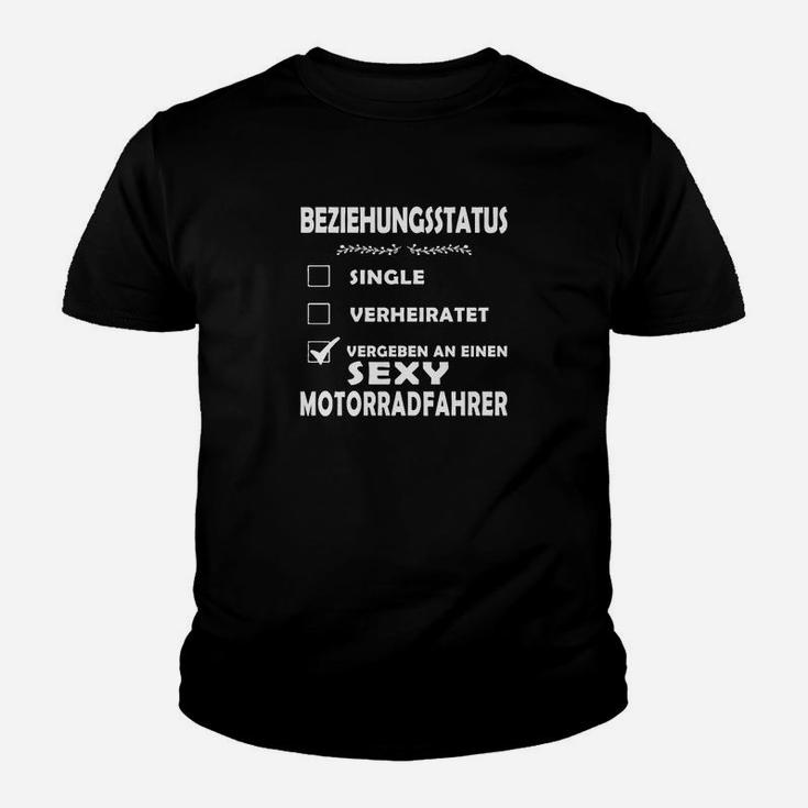 Beziehungsstatus Vergeben An Einen Sexy Motorradfahrer Kinder T-Shirt