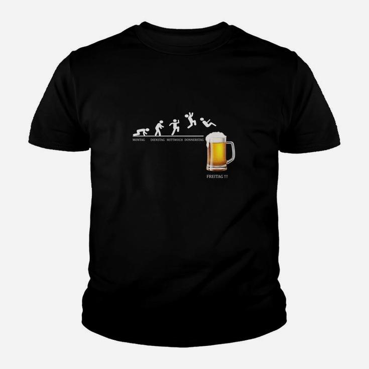 Bier-Liebhaber Evolution Kinder Tshirt, Witziges Bierglas-Design