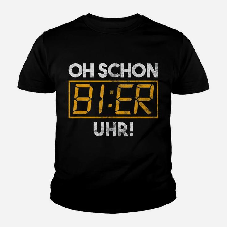 Bier Uhr Brauerei Brauen Biergarten Brau Kinder T-Shirt