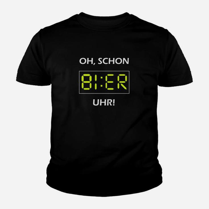 Bier Uhr Kinder Tshirt mit Digitalanzeige, Lustiges Outfit für Männer