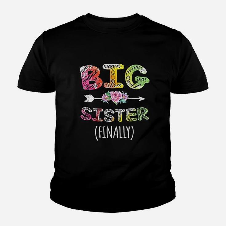 Big Sister Finally Girls Kids Toddlers Big Sister Kid T-Shirt
