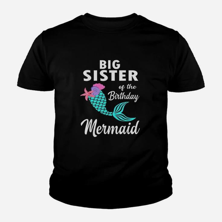 Big Sister Of The Birthday Mermaid Matching Family Kid T-Shirt