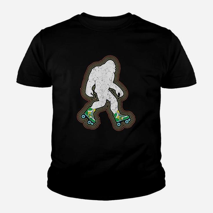 Bigfoot Skates Sasquatch Gift Clothes Vintage Roller Skating Kid T-Shirt