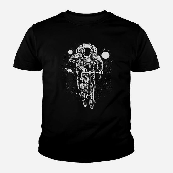 Bike T-shirt Biking Astronaut Fun Bicycle Space Cycling Tee Youth T-shirt