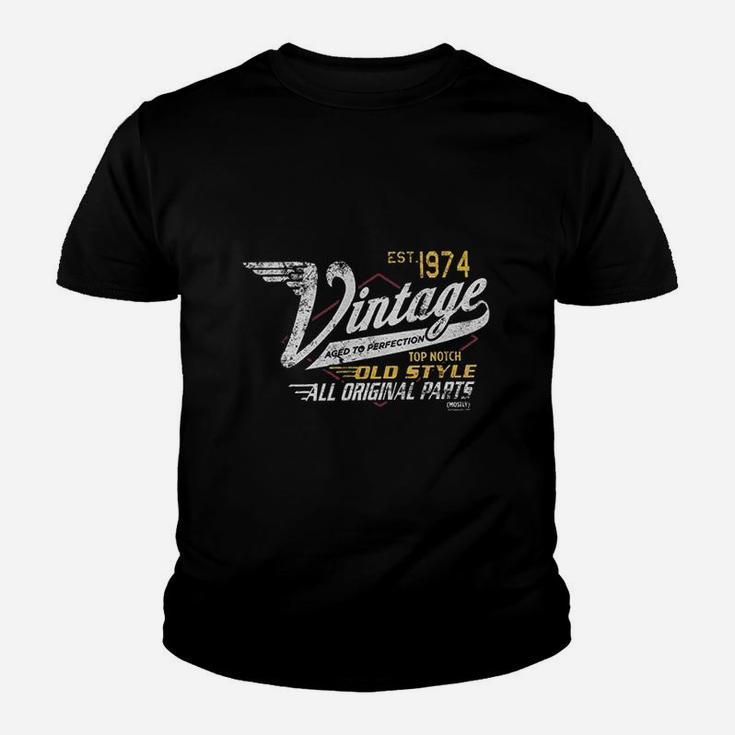 Birthday Gift Vintage 1974 Aged To Perfection Vintage Racing  Kid T-Shirt