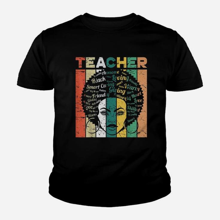 Black History Black Teacher Kid T-Shirt