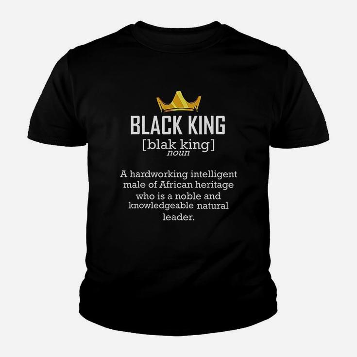 Black King Definition African Heritage Graduation Kid T-Shirt