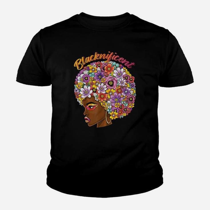 Blacknificent Afro Natural Hair African Black Queen Kid T-Shirt