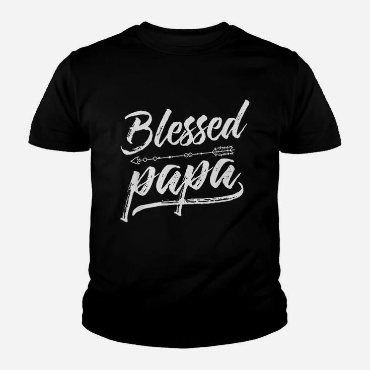 Blessed Papa New Dad Fathers Day Gift Kid T-Shirt