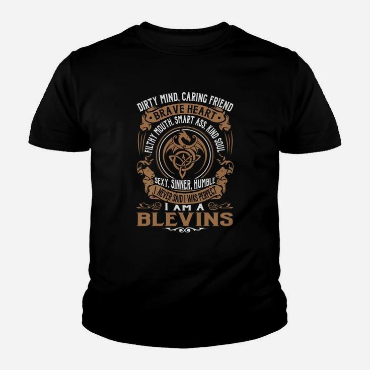 Blevins Brave Heart Dragon Name Shirts Kid T-Shirt